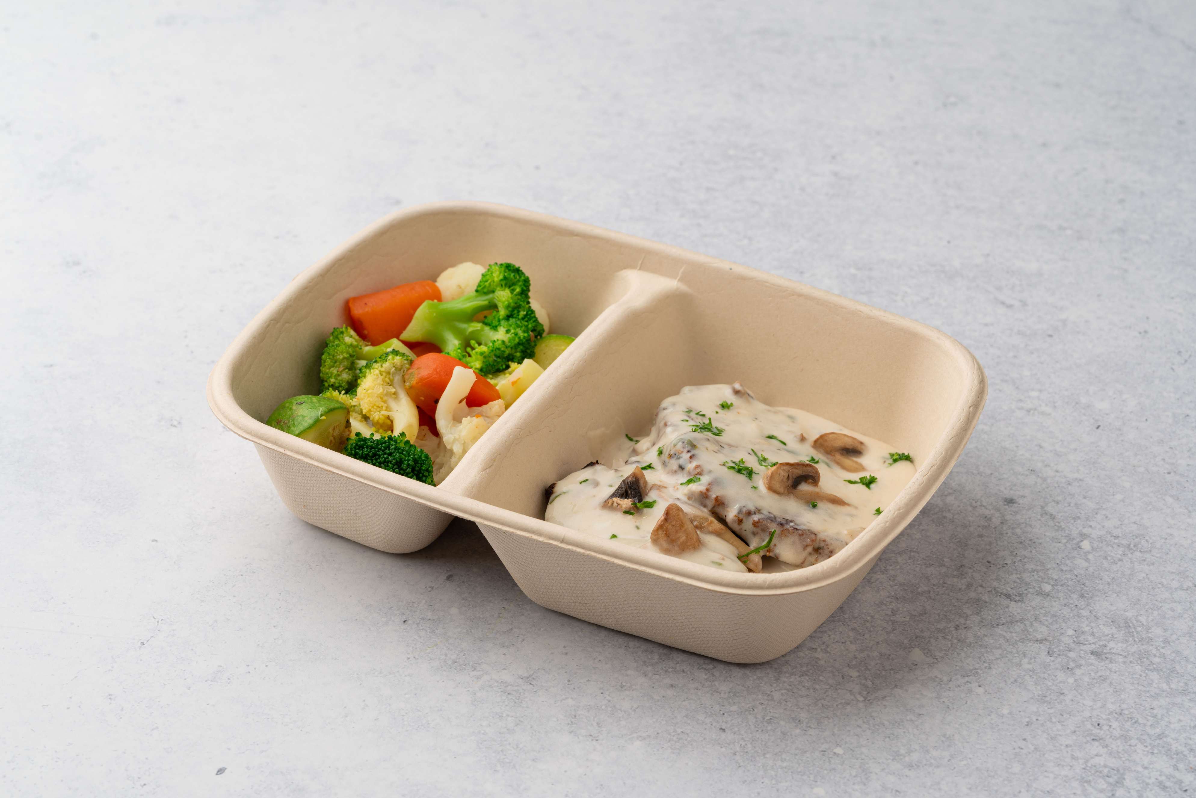 Steak With Mushroom Sauce And Vegetable Sautee